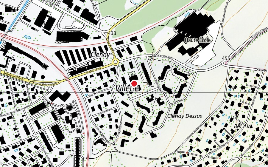Mappa con la posizione di École de la Villette (Scuola)