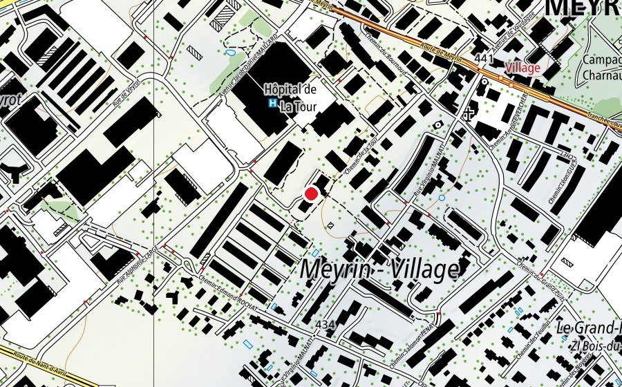 Map showing the location of École de Monthoux (School)