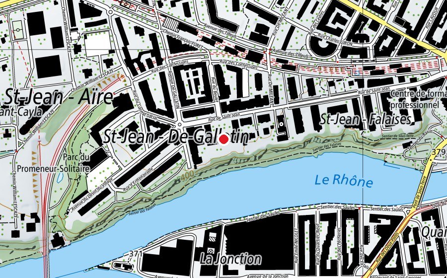 Karte mit dem Standort von Ecole de Saint-Jean (Schule)
