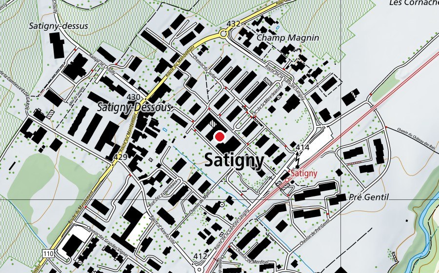 Map showing the location of École de Satigny-Village (School)