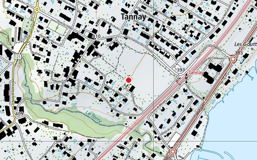 Mappa con la posizione di École de Tannay (Scuola)