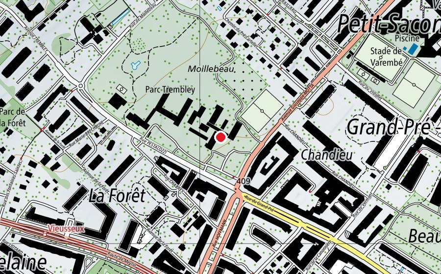 Carte indiquant l’emplacement de Ecole de Trembley CE (École)