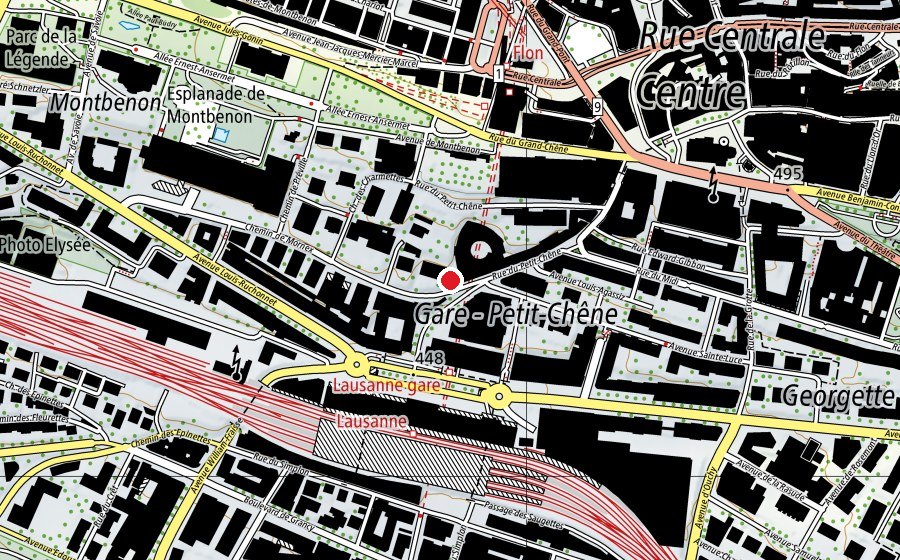 Map showing the location of École des Arches (School)
