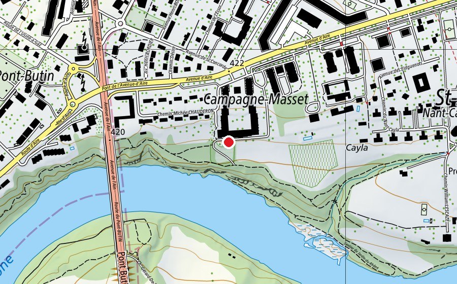 Mappa con la posizione di Ecole des Jardins-du-Rhône (Scuola)