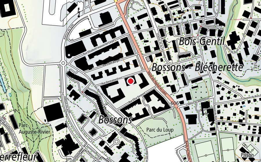 Mappa con la posizione di École des Plaines-du-Loup (Scuola)