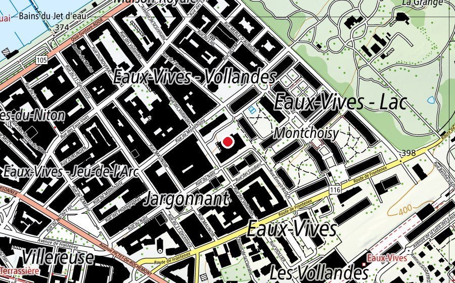 Map showing the location of Ecole des Vollandes (School)