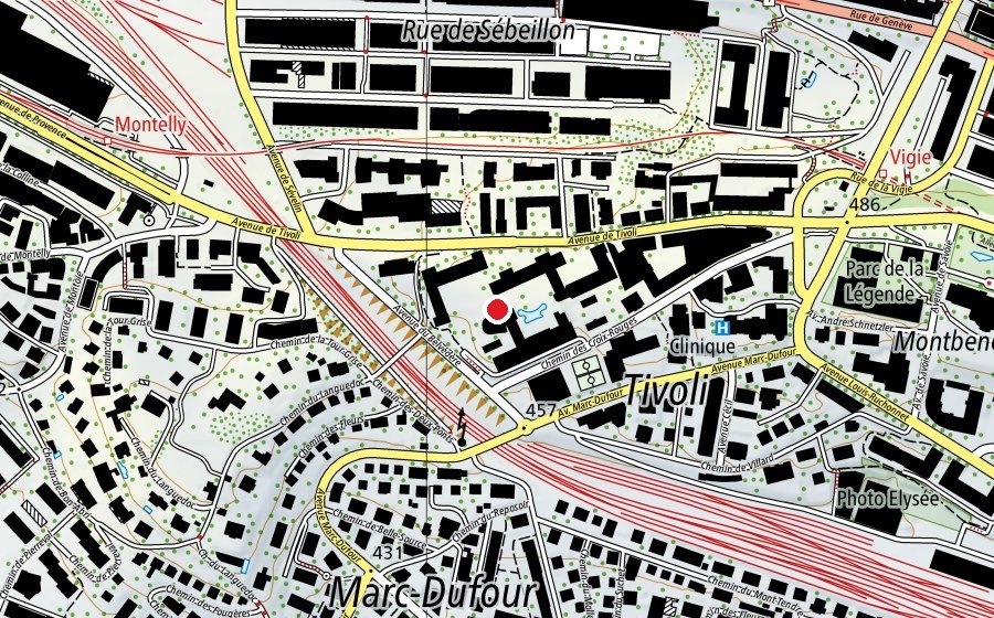 Mappa con la posizione di École du Belvédère (Scuola)
