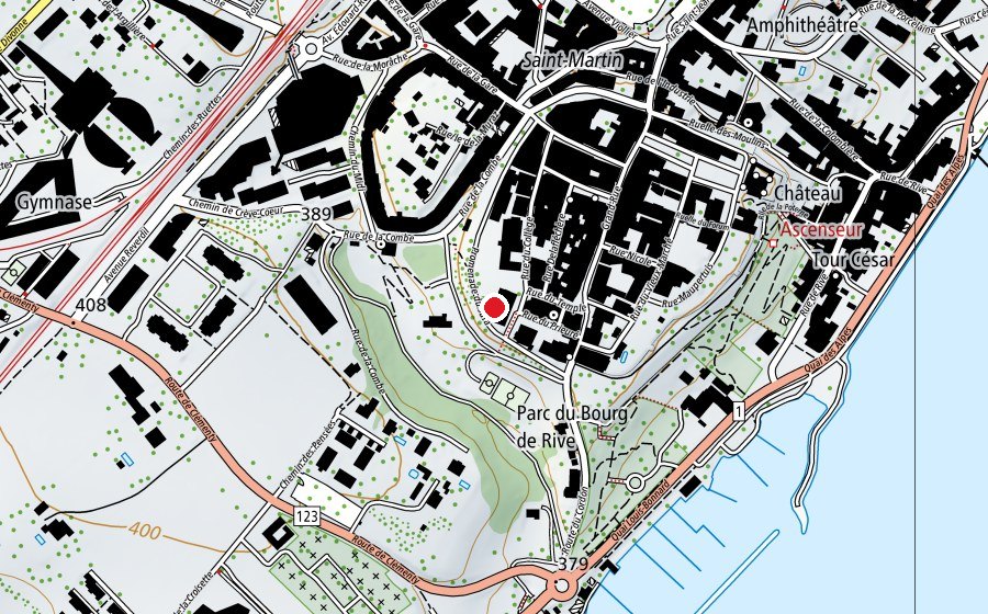 Carte indiquant l’emplacement de École du Centre-ville (École)