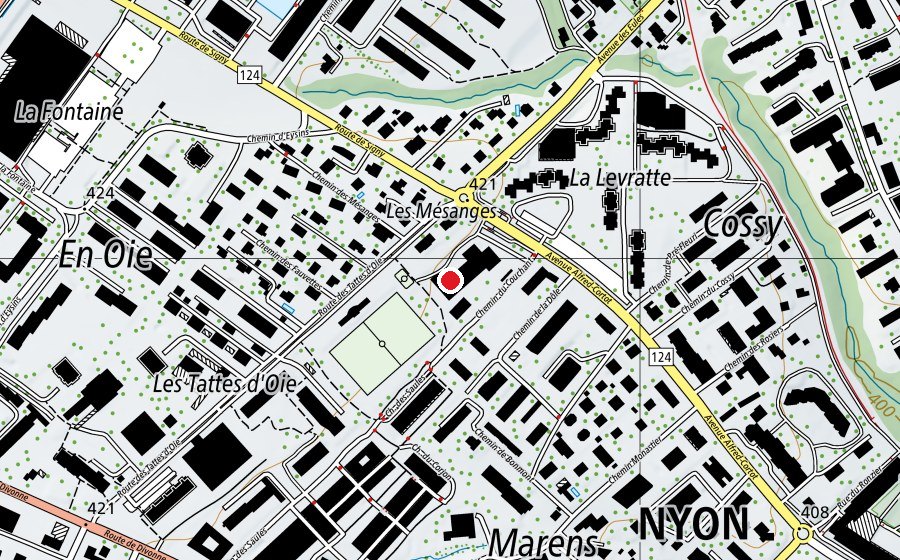 Map showing the location of École du Couchant (School)