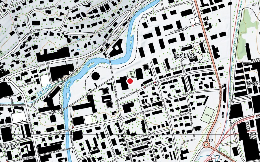 Mappa con la posizione di École du Gros-Seuc (Scuola)