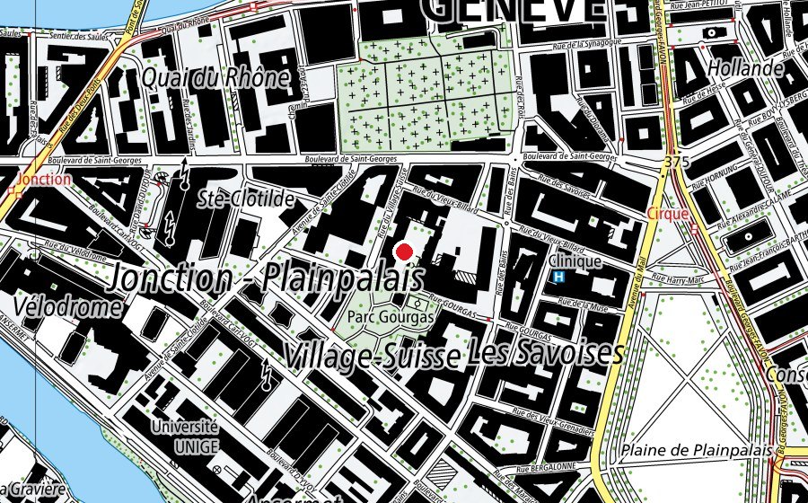 Map showing the location of Ecole du Mail (School)