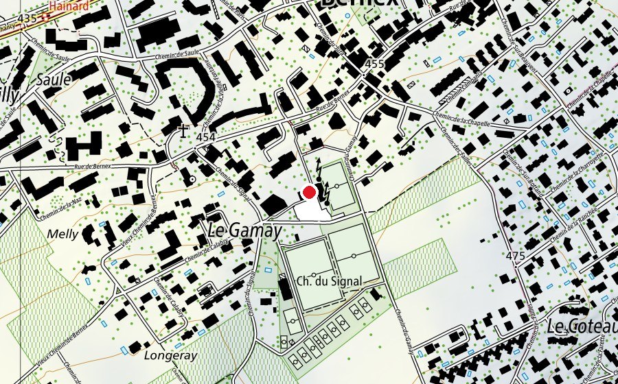 Map showing the location of École du Signal (School)