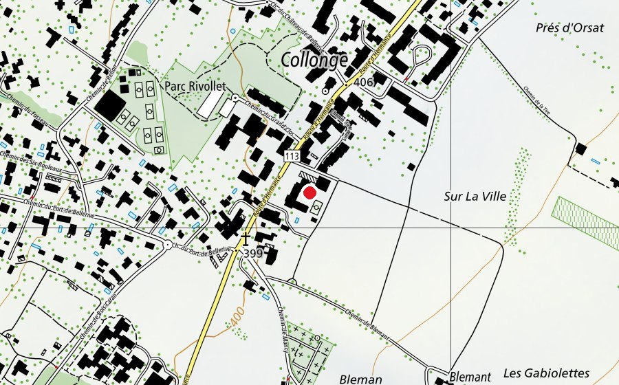 Carte indiquant l’emplacement de Ecole élémentaire de Collonge (École)