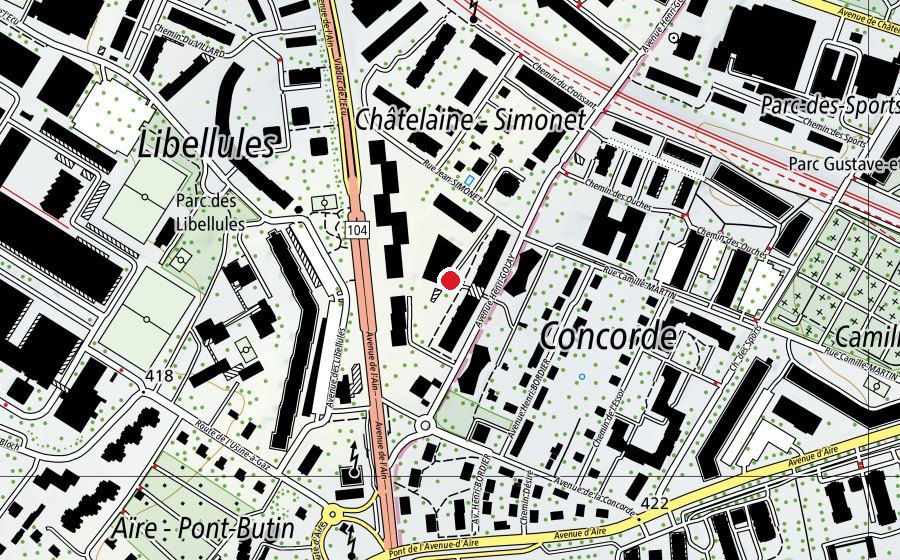 Carte indiquant l’emplacement de École Émilie De Morsier (École)