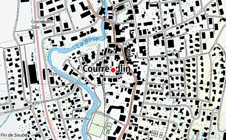 Carte indiquant l’emplacement de École enfantine (École)