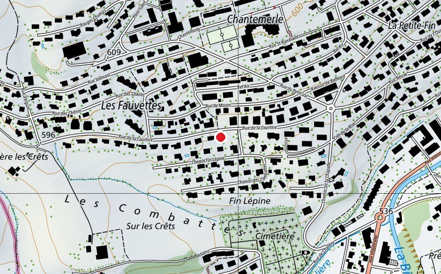 Carte indiquant l’emplacement de École enfantine de la Courtine (École)