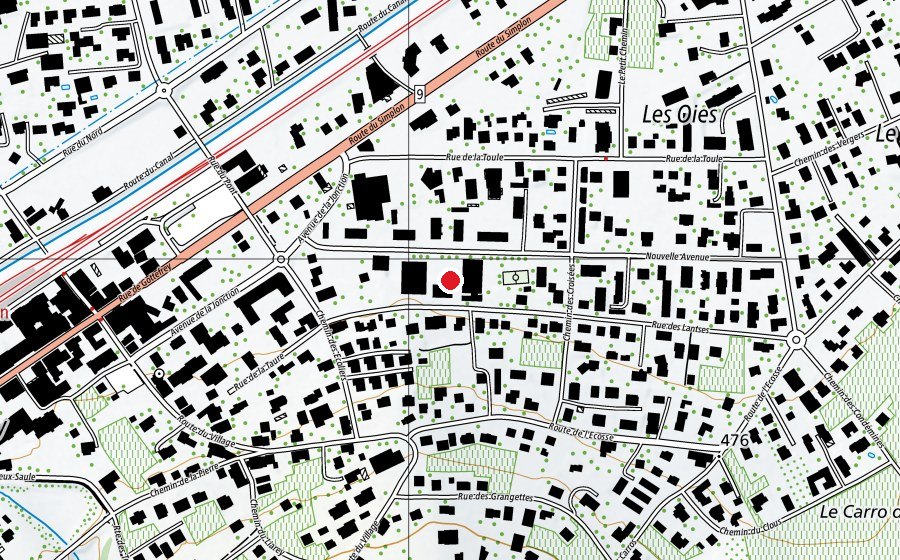Carte indiquant l’emplacement de École enfantine et primaire (École)