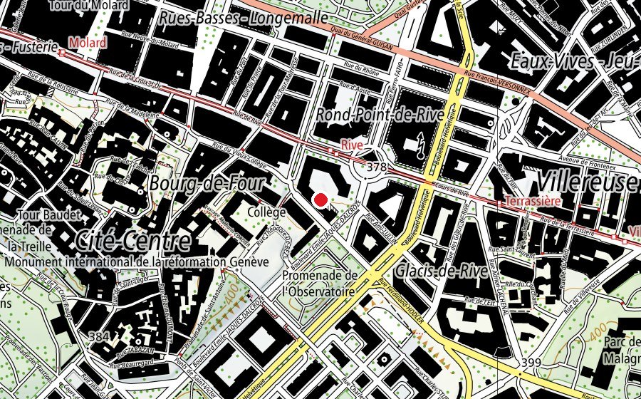 Carte indiquant l’emplacement de Ecole Ferdinand-Hodler (École)