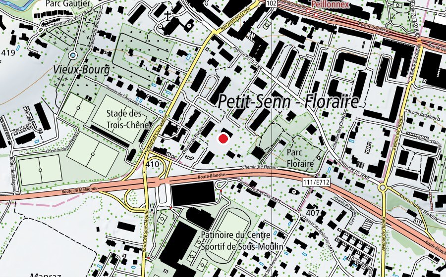 Map showing the location of École Floraire (School)