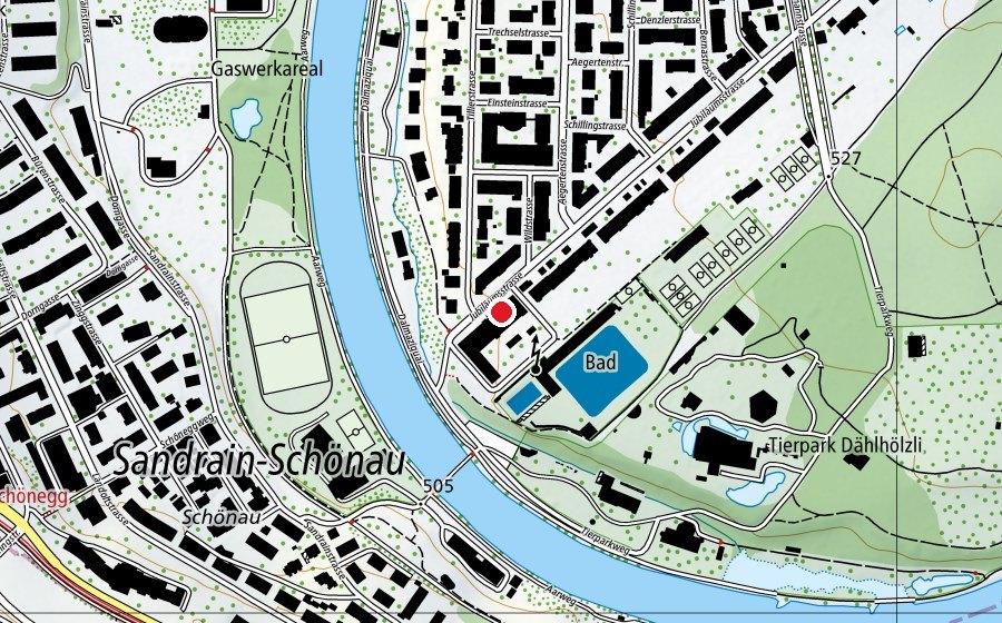 Map showing the location of Ecole Française Internationale de Berne (School)