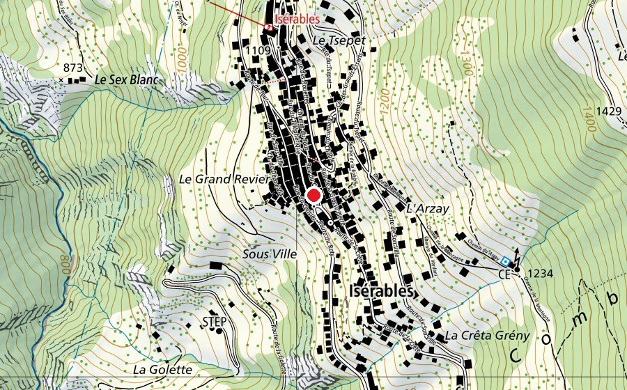 Map showing the location of Ecole (School)