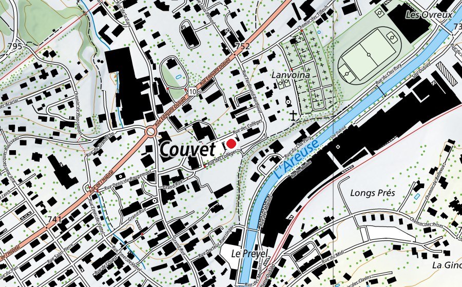 Carte indiquant l’emplacement de école jean jaques rousseau (École)