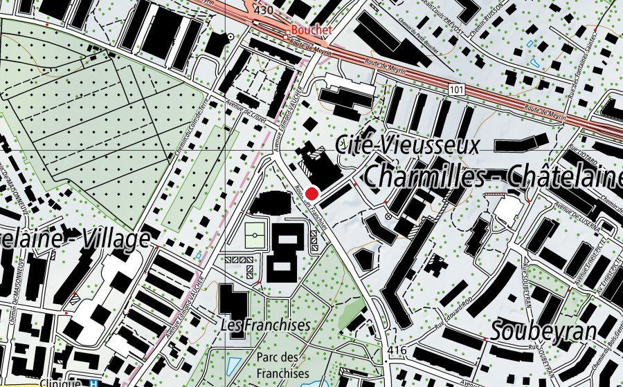 Carte indiquant l’emplacement de Ecole Liotard (École)