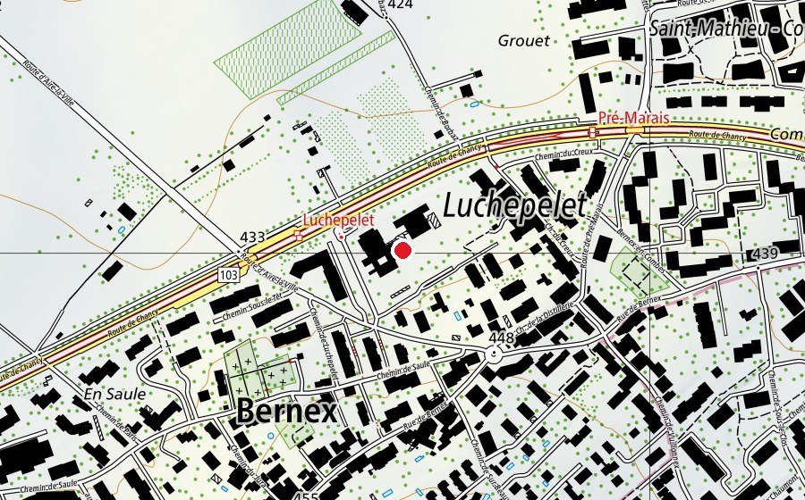Carte indiquant l’emplacement de École Luchepelet (École)