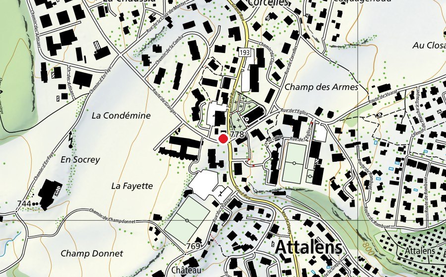 Map showing the location of Ecole Maternelle « Les Canetons » (School)