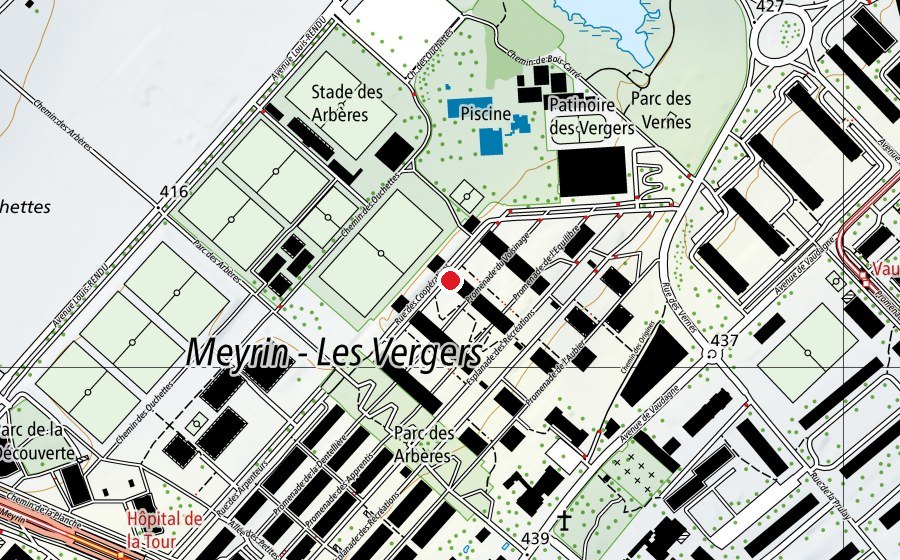 Carte indiquant l’emplacement de École Montessori (École)