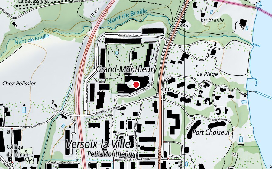 Carte indiquant l’emplacement de École Montfleury II (École)