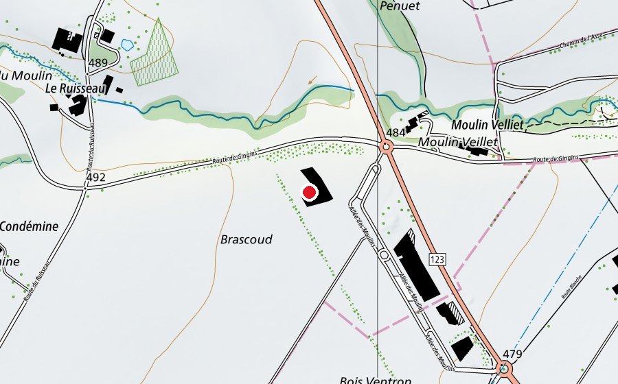 Carte indiquant l’emplacement de Ecole Moser (Campus de Signy) (École)