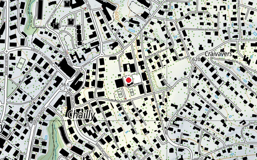Carte indiquant l’emplacement de École nouvelle de la Suisse romande (École)
