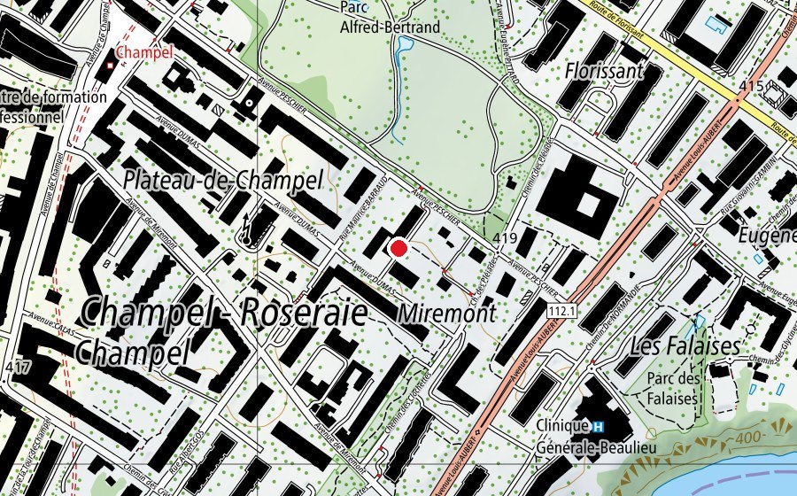 Mappa con la posizione di Ecole Peschier (Scuola)