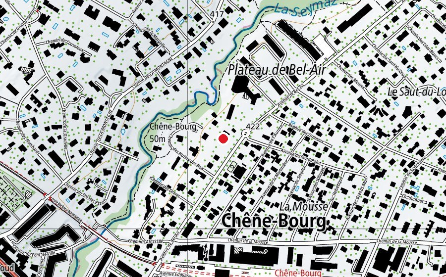 Mappa con la posizione di École Plateau-de-Haller (Scuola)