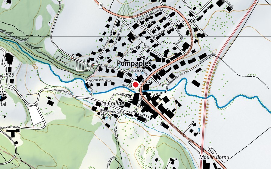 Map showing the location of École (School)