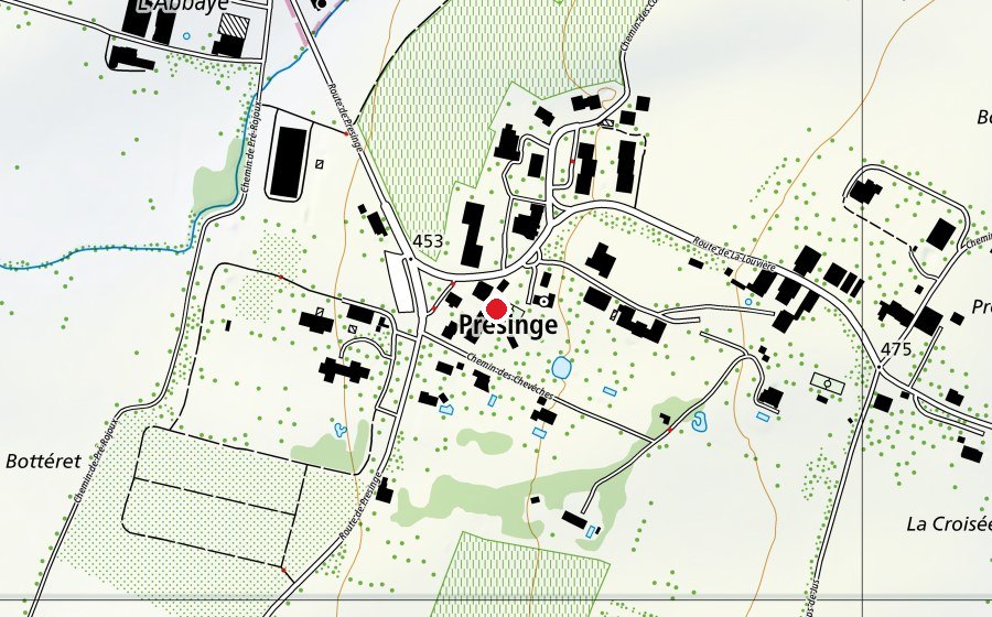 Map showing the location of École (School)
