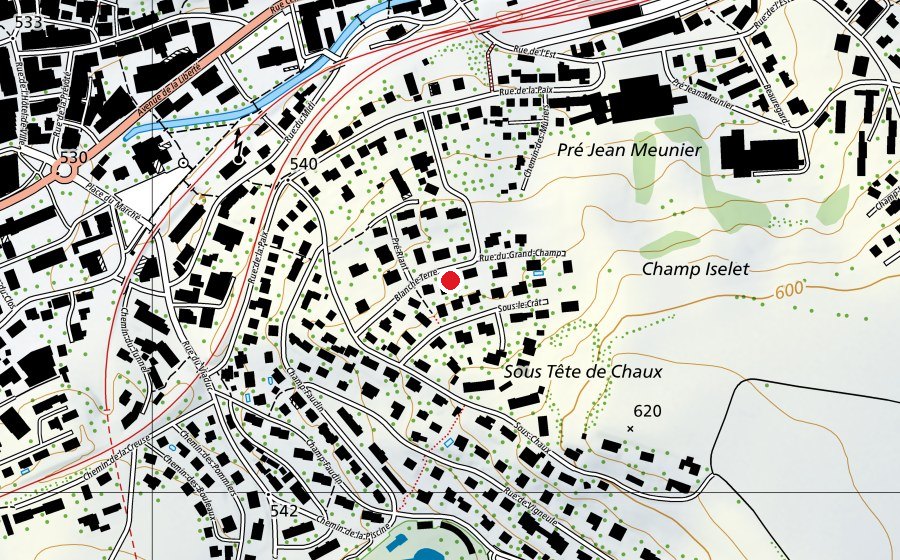 Carte indiquant l’emplacement de École Prévôtoise Moutier (École)