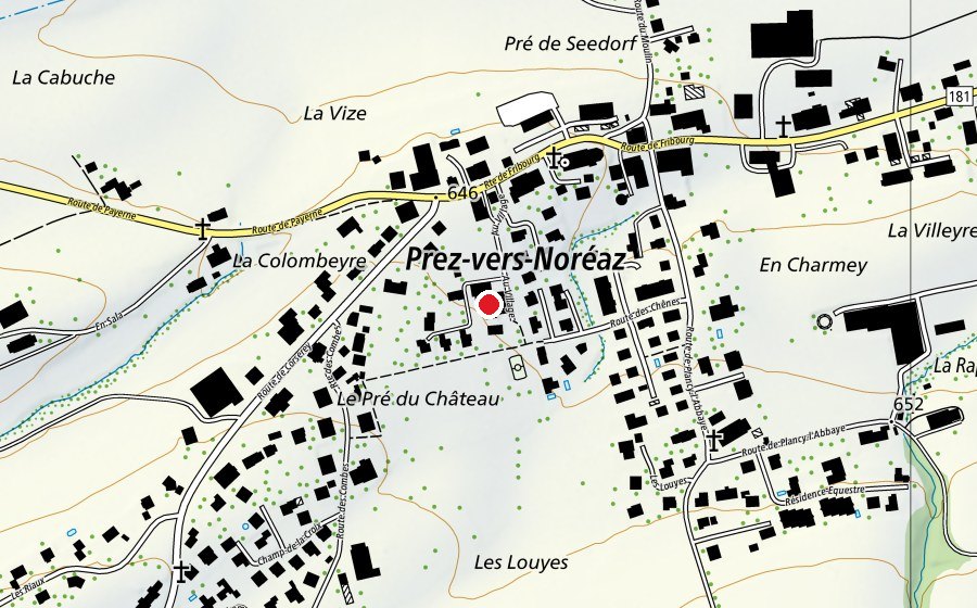 Map showing the location of École Prez-vers-Noréaz (School)