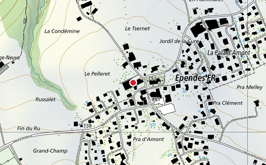 Mappa con la posizione di École primaire d'Ependes (Scuola)