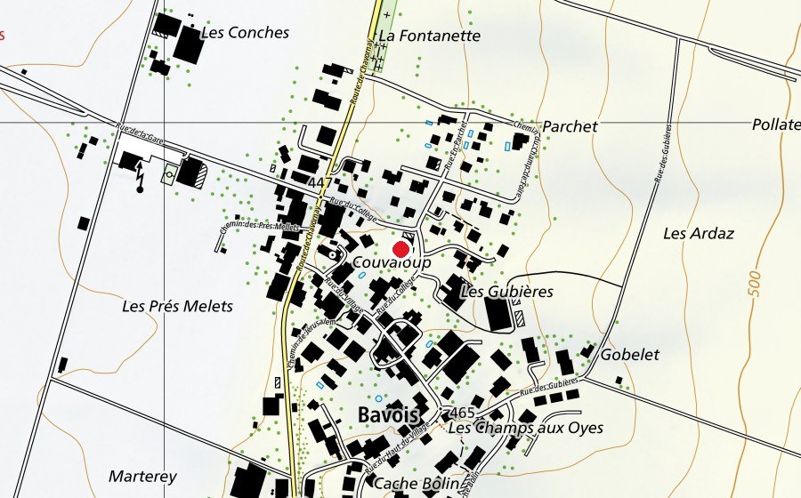 Mappa con la posizione di École primaire de Bavois (Scuola)