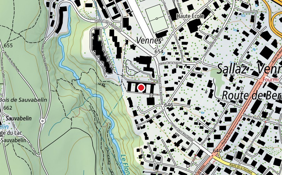 Map showing the location of École primaire de Boissonnet (School)