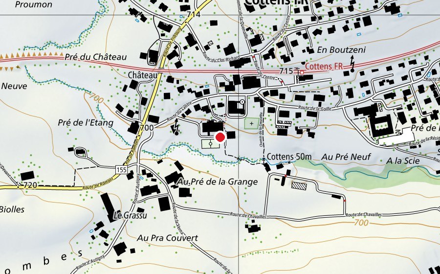 Map showing the location of École primaire de la clé (School)