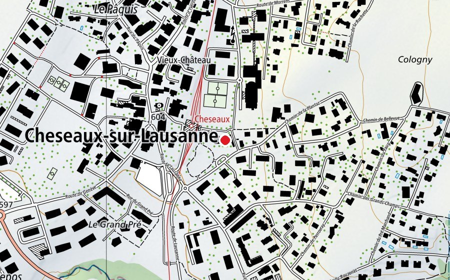 Map showing the location of École Primaire de la Plantaz (School)