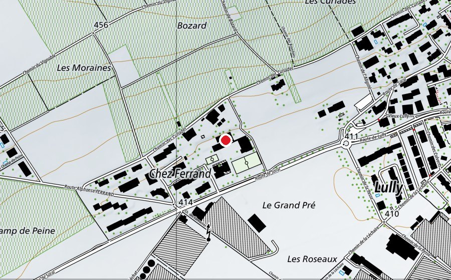 Carte indiquant l’emplacement de École primaire de Lully-Sézenove (École)
