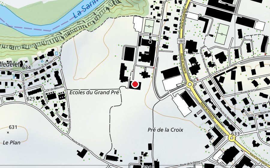 Karte mit dem Standort von Ecole primaire de Marly Grand-Pré (Schule)