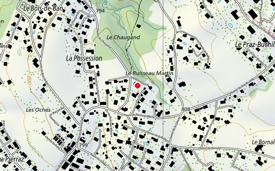Carte indiquant l’emplacement de Ecole primaire du Chaugand (École)