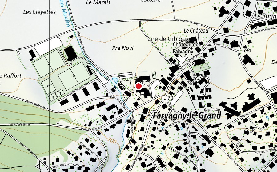 Karte mit dem Standort von École primaire (Schule)