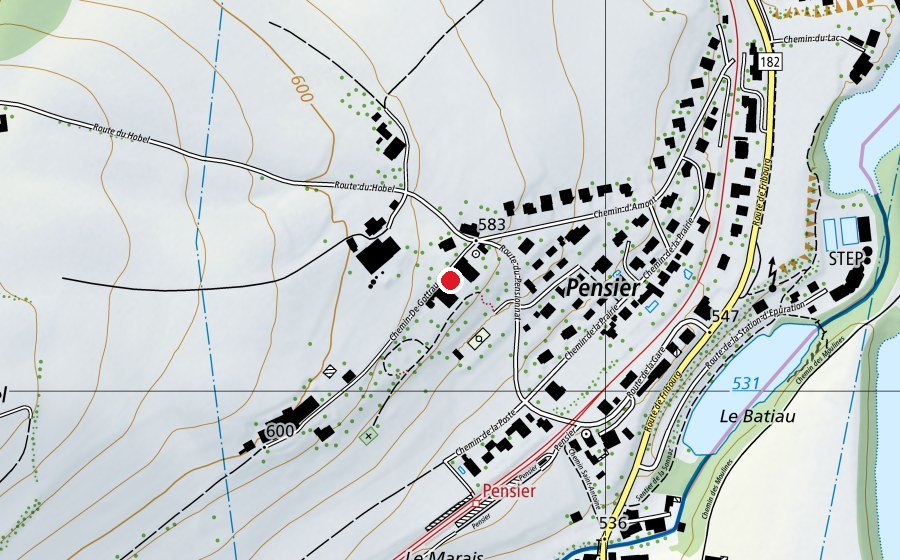 Map showing the location of École primaire Saint Nicolas (School)