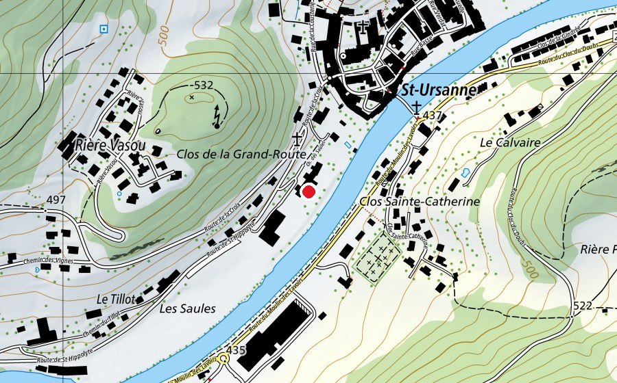 Carte indiquant l’emplacement de École publique primaire et enfantine (École)